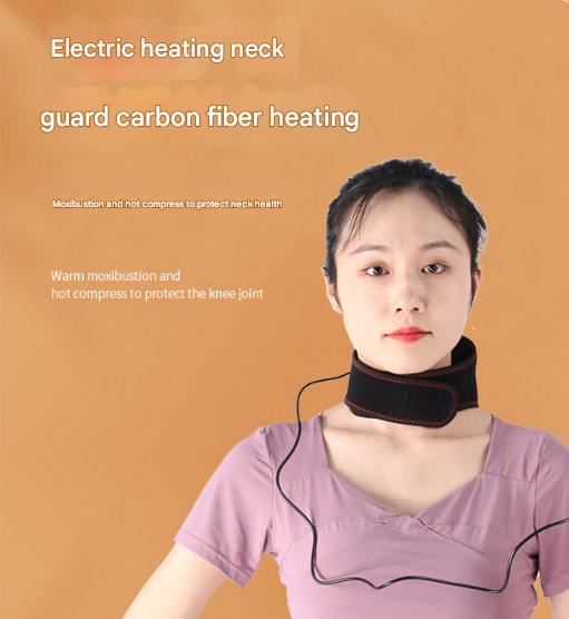Light Grey Heated Vibrating Neck Wrap - USB Powered Massager for Soothing Pain Relief with 3 Heat & 3 Vibration Modes