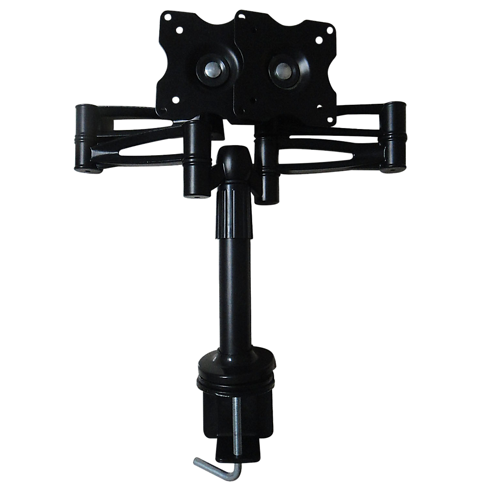 Two-Screen 10-25" Desk Monitor TV Plasma LED LCD Work Mount