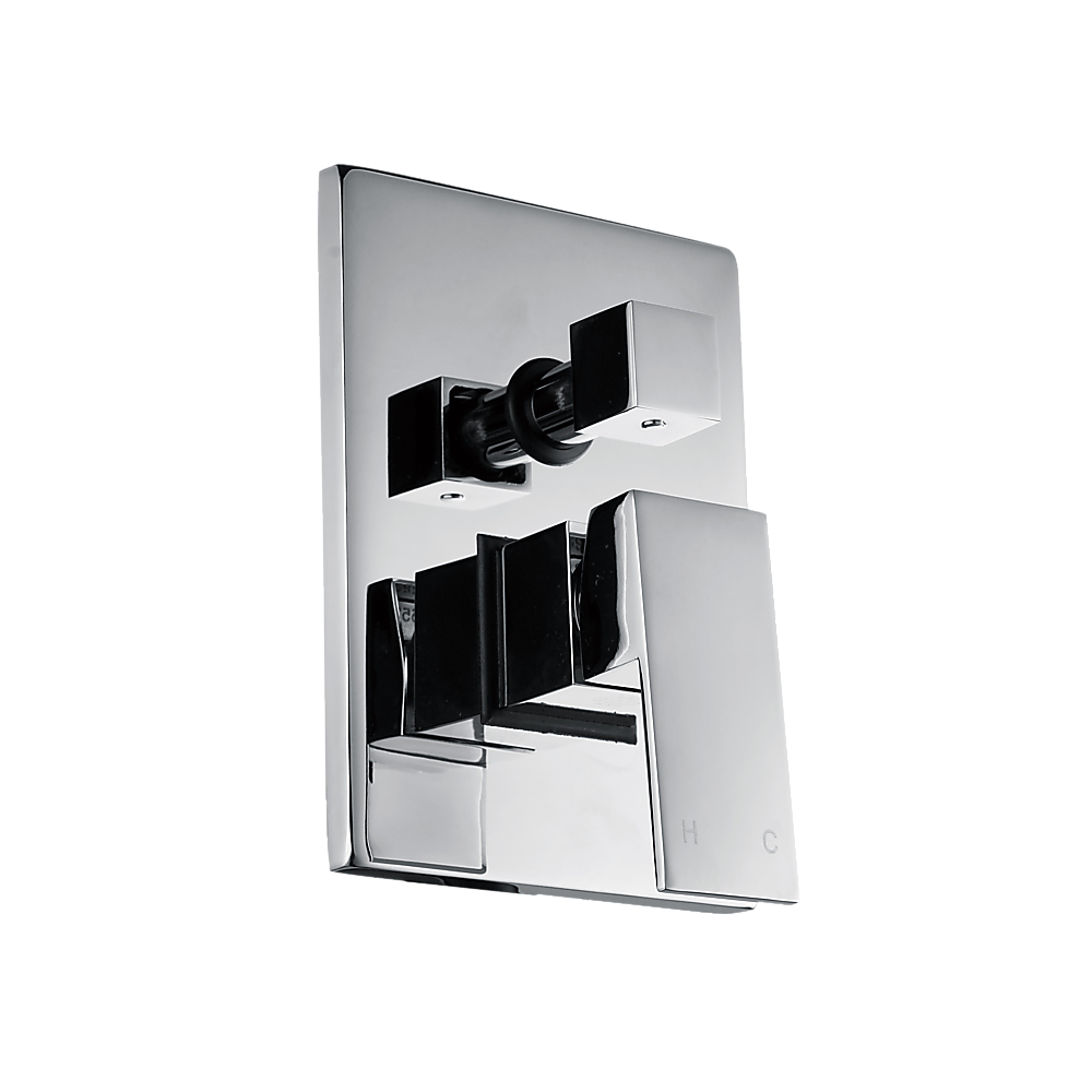 Chrome Bathroom Shower Wall Mixer Diverter w/ WaterMark