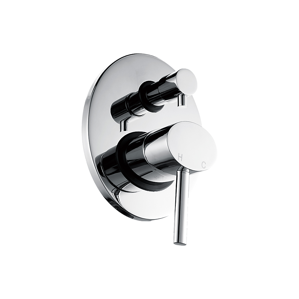 Chrome Bathroom Shower Wall Mixer Diverter w/ WaterMark