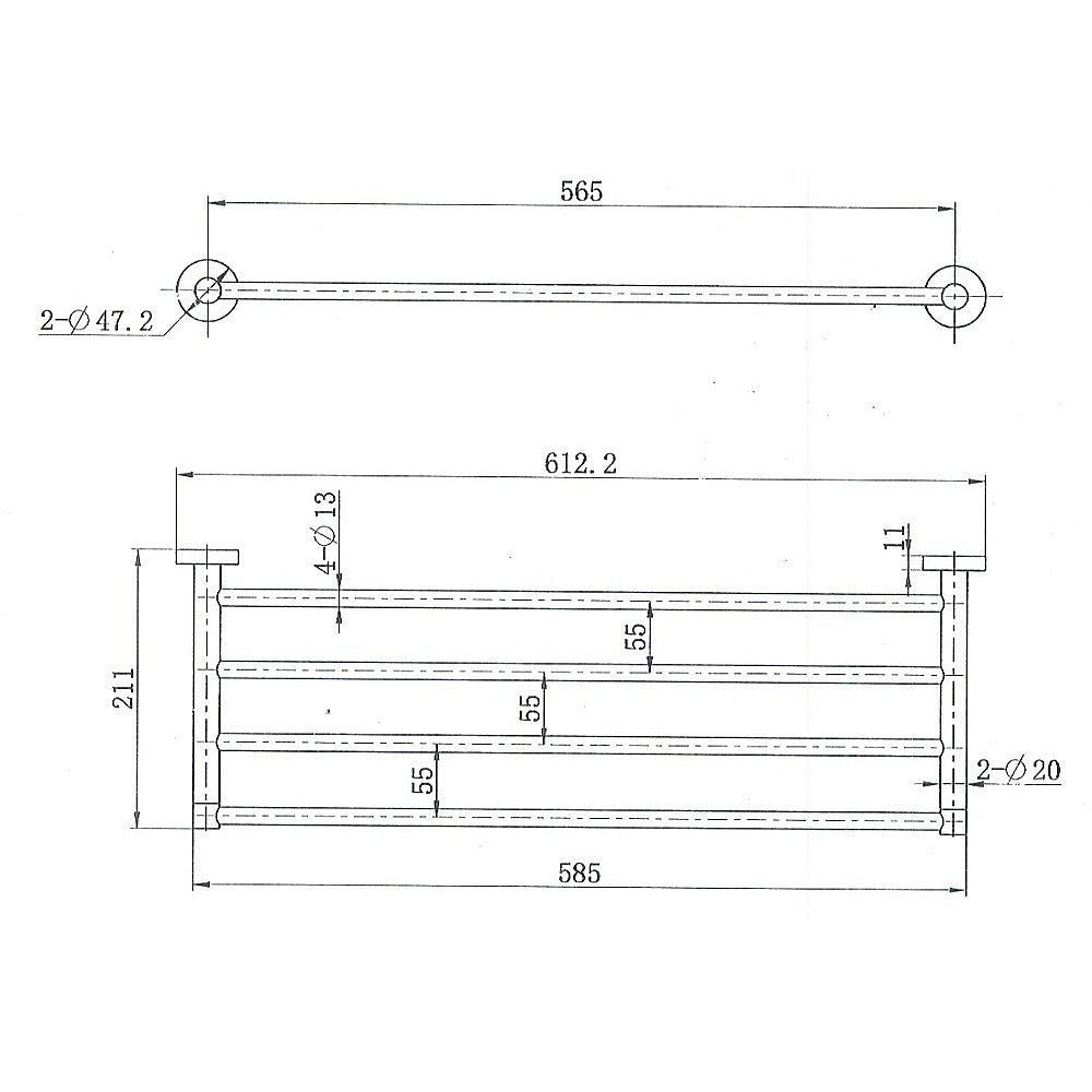 Bathroom Shelf Towel Rail Rack Bar Holder