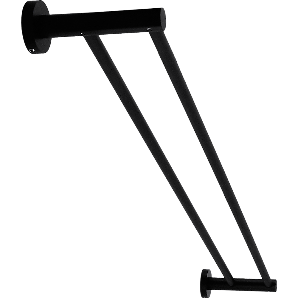 Single Classic Towel Bar Rail Bathroom Electroplated Matte Black Finish