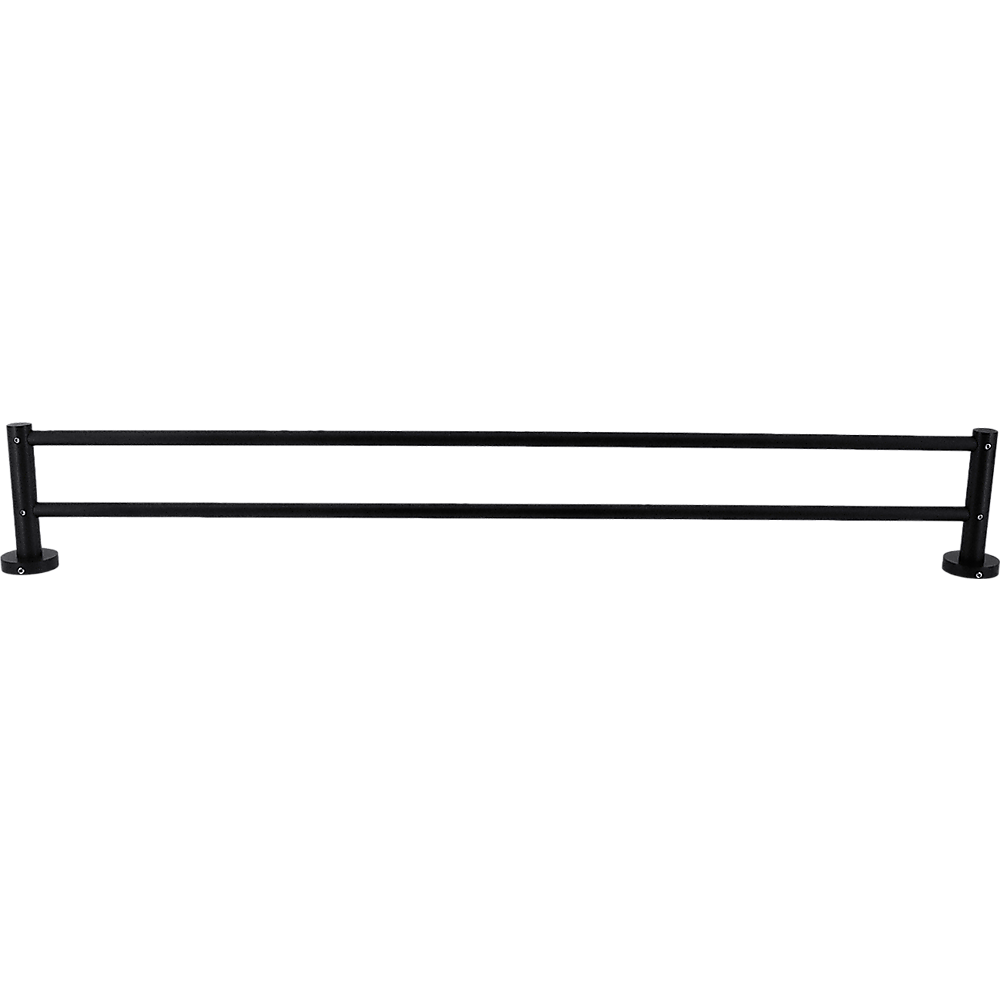 Single Classic Towel Bar Rail Bathroom Electroplated Matte Black Finish