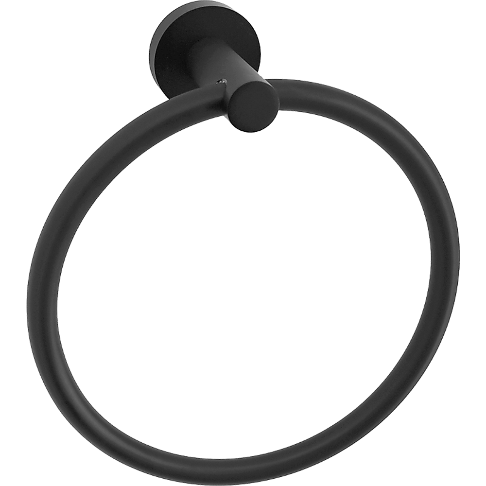 Classic Towel Bar Rail Ring Electroplated Matte Black Finish