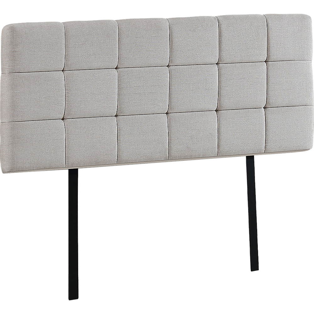 Linen Fabric Double Bed Deluxe Headboard Bedhead - Beige