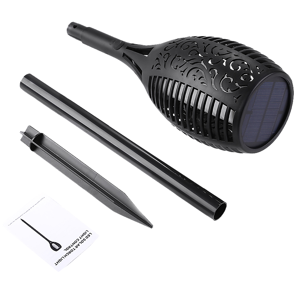 10 Pack Solar Torch Lights 96 LED Flickering Lighting Dancing Flame Garden Lamp