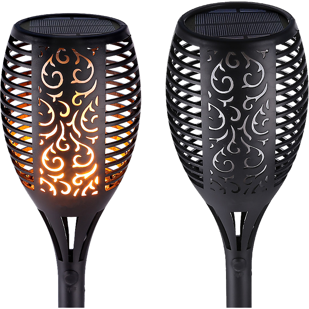 10 Pack Solar Torch Lights 96 LED Flickering Lighting Dancing Flame Garden Lamp