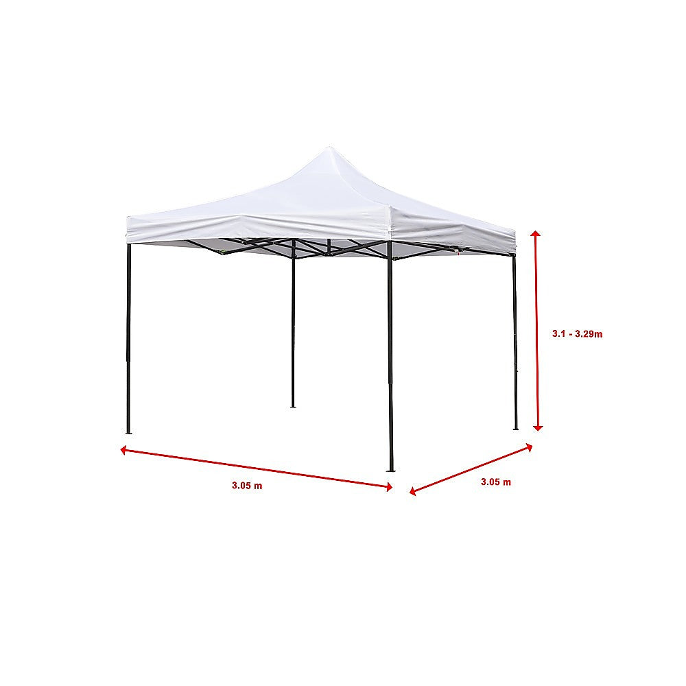 3x3m Easy Pop up Canopy Tent 420D Waterproof UV-Treated Cover Commercial Quality
