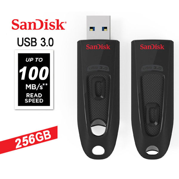 SANDISK 256GB ULTRA CZ48 USB 3..0 FLASH DRIVE (SDCZ48-256G)