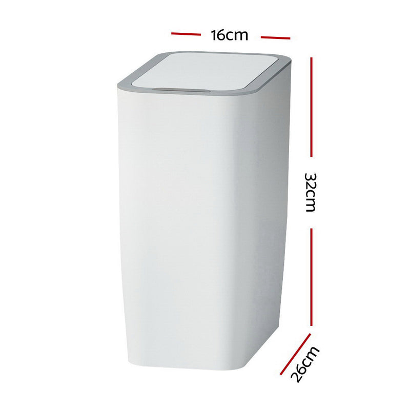 Devanti 9L Motion Sensor Bin Rubbish Automatic White