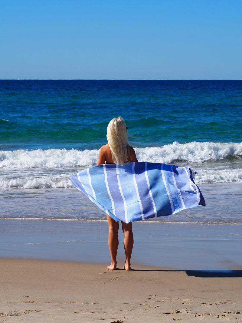 SORRENTO TURKISH COTTON TOWEL - SKY