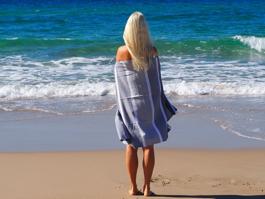SORRENTO TURKISH COTTON TOWEL - MONOCHROME