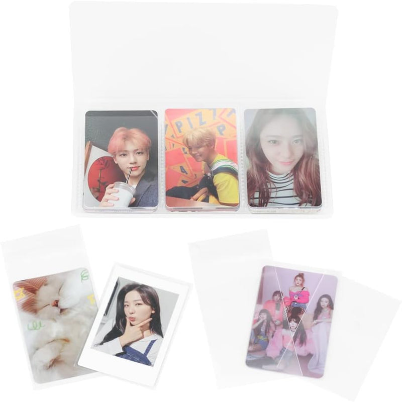 100 Packs Photocard Sleeves, 200Microns Kpop (Unsealable)