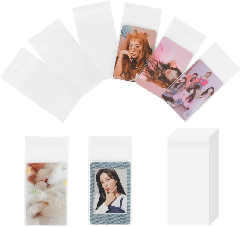 100 Packs Photocard Sleeves, 200Microns Kpop (Sealable)