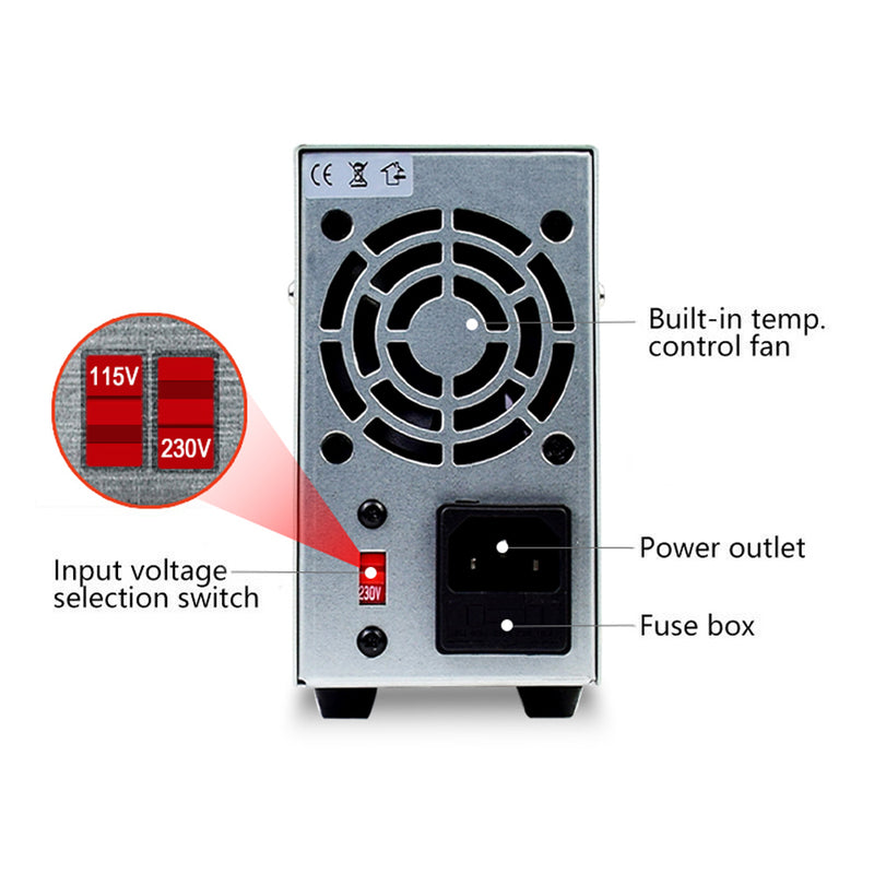 30V 6A DC Bench Power Supply Precision Variable 4 Digital Adjustable Lab Test AU