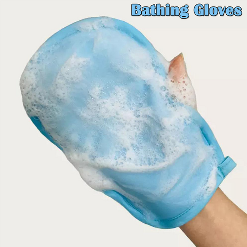 Blue universal Double-Side Super Soft Exfoliating Bath Mitt Shower Gloves Body Clean