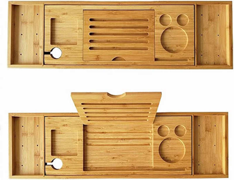 GOMINIMO Expandable Bamboo Bathup Caddy Trays GO-BBC-100-HYB