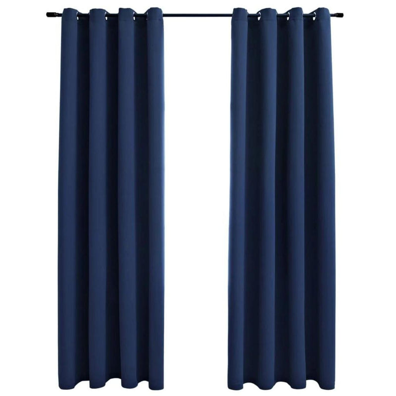 GOMINIMO Blackout Window Curtains for Thermal Insulated Room (Set of 2, W132cm x D160cm, Dark Blue) GO-CNB-102-MM