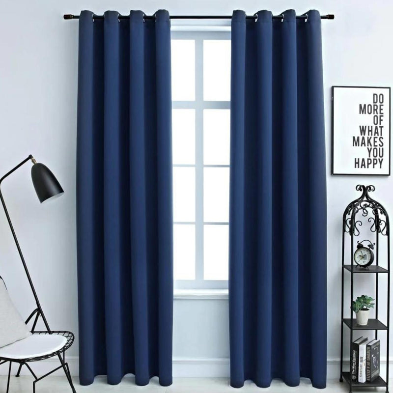 GOMINIMO Blackout Window Curtains for Thermal Insulated Room (Set of 2, W132cm x D213cm, Dark Blue) GO-CNB-105-MM