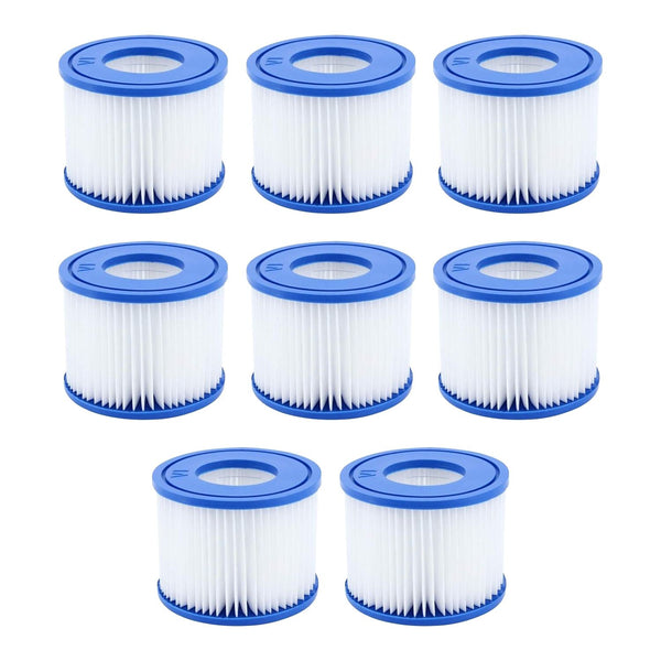 NOVEDEN 8 Pack Hot Tub Spa Filter Replacement Cartridge Size ? (Blue and White) NE-FR-100-JIZ