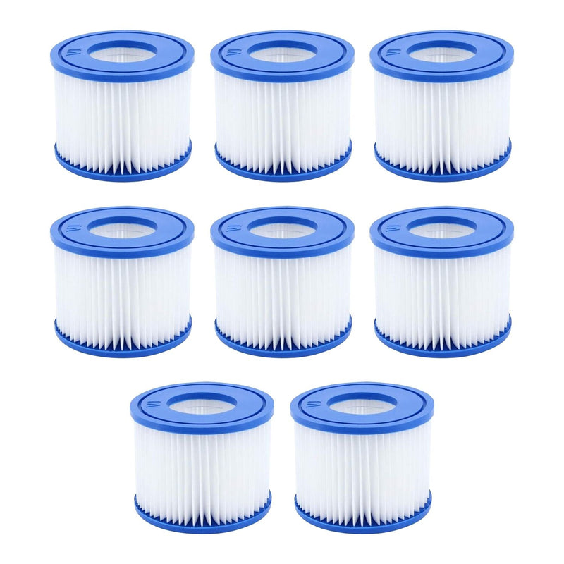 NOVEDEN 8 Pack Hot Tub Spa Filter Replacement Cartridge Size ? (Blue and White) NE-FR-100-JIZ