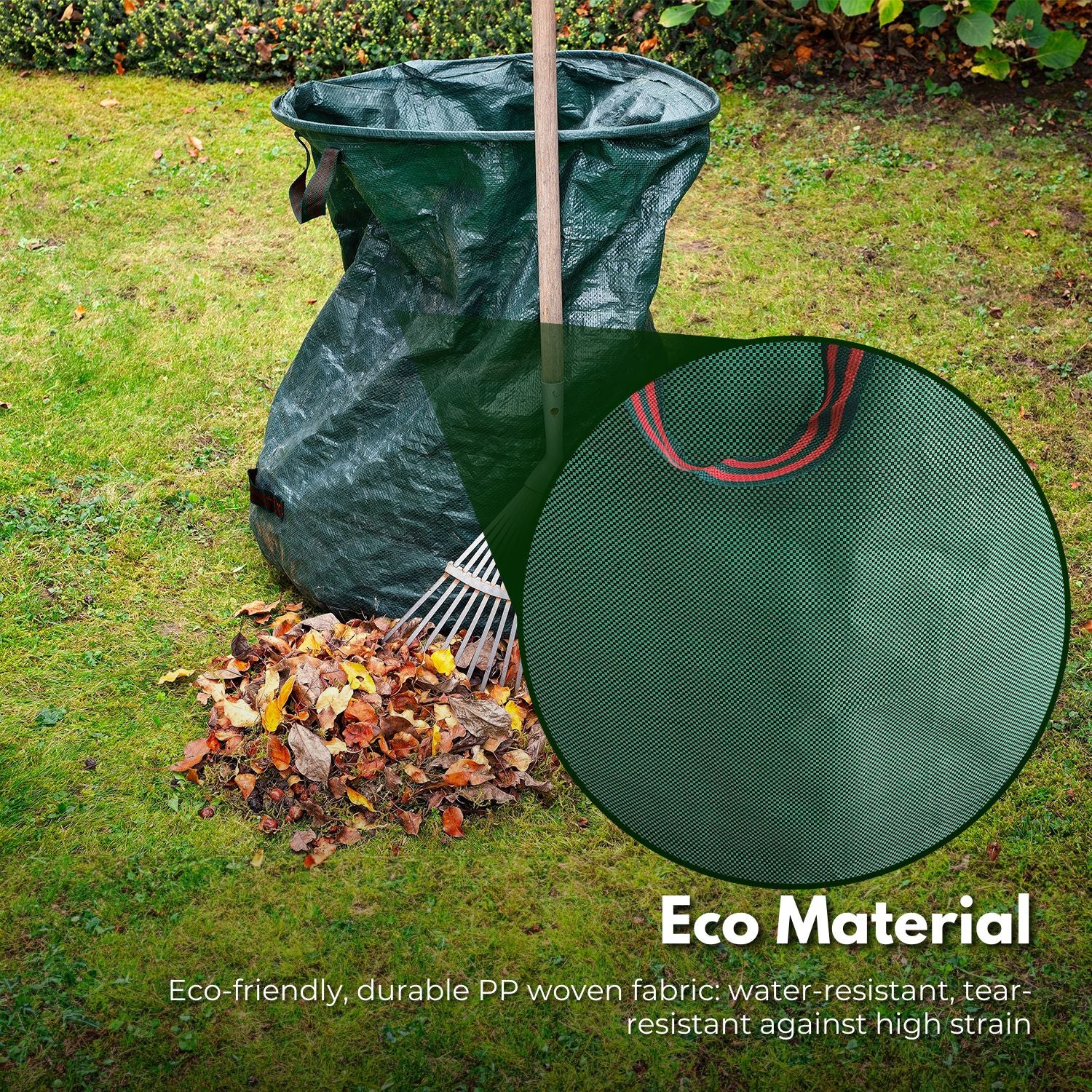 NOVEDEN 3 Packs Garden Waste Bags with 132 gallons (Green) NE-GWB-101-XS