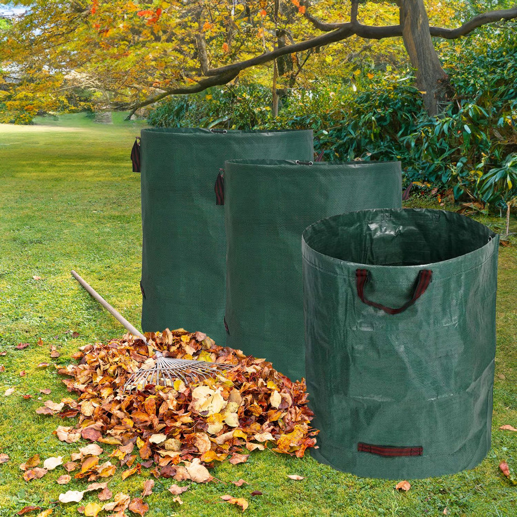 NOVEDEN 3 Packs Garden Waste Bags with 132 gallons (Green) NE-GWB-101-XS