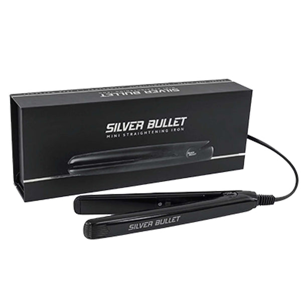 Silver Bullet Mini Hair Straightener Black Travel Size Straightening Iron Ceramic