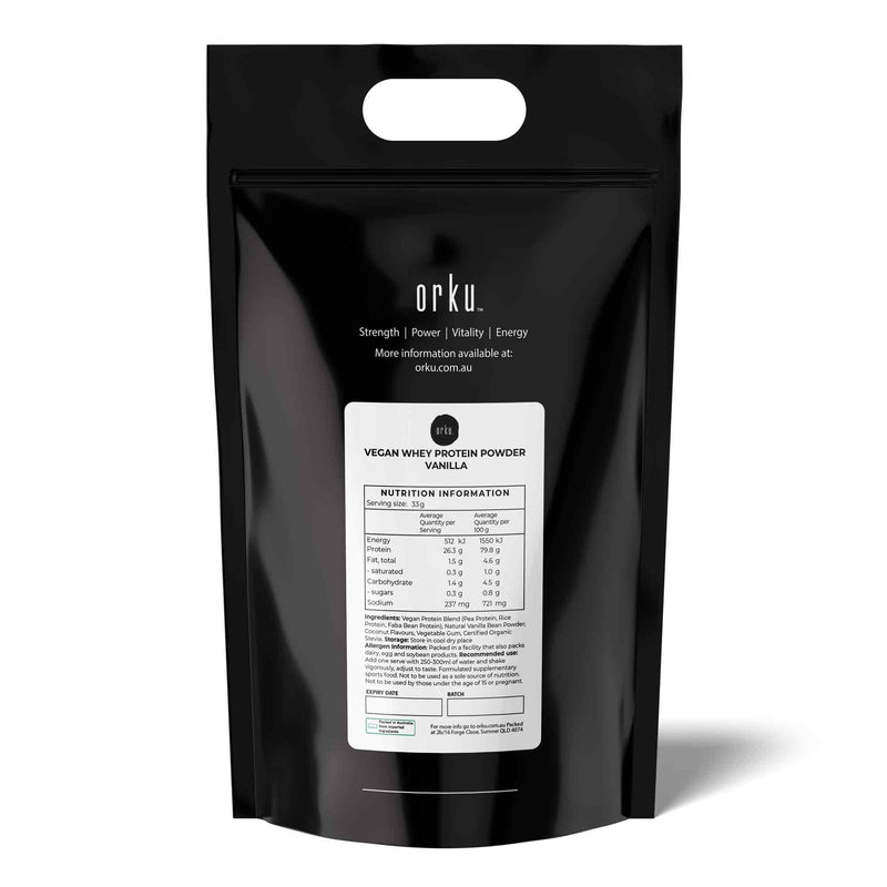 5Kg Vegan Whey Protein Powder Blend - Vanilla Plant WPI/WPC Supplement