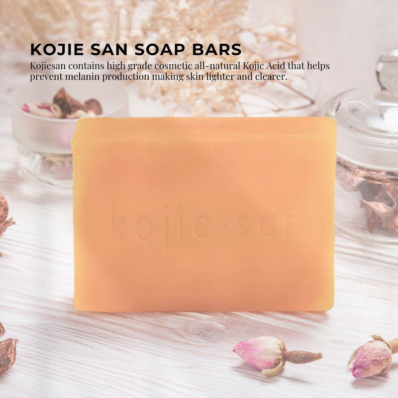 2x 65g Kojie San Soap Bars - Skin Lightening Kojic Acid Natural Original Bar