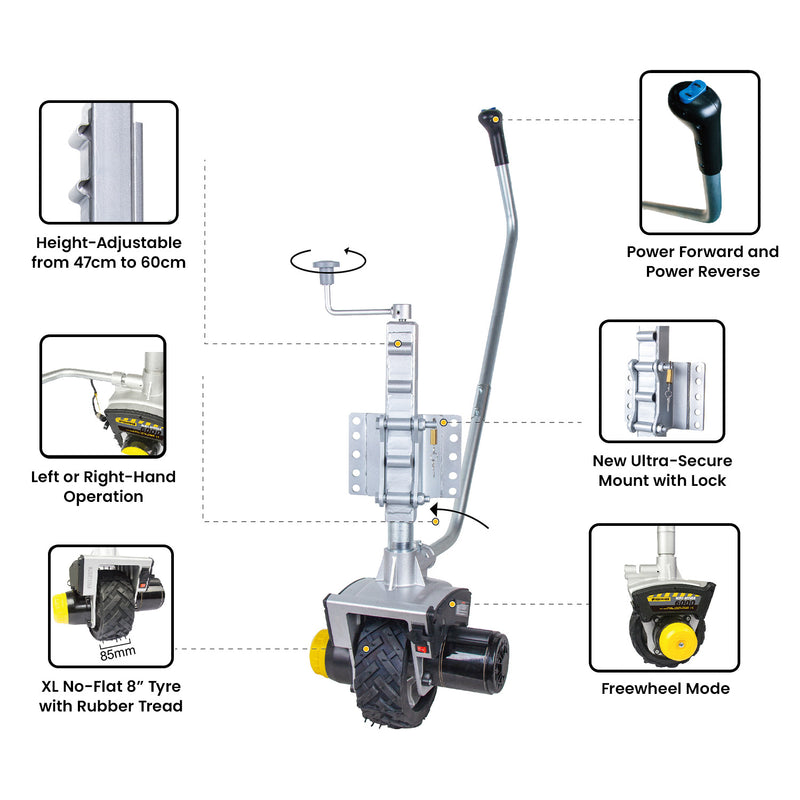 Mini Mover Gen3 Electric Motorised Jockey Wheel 12v 550w