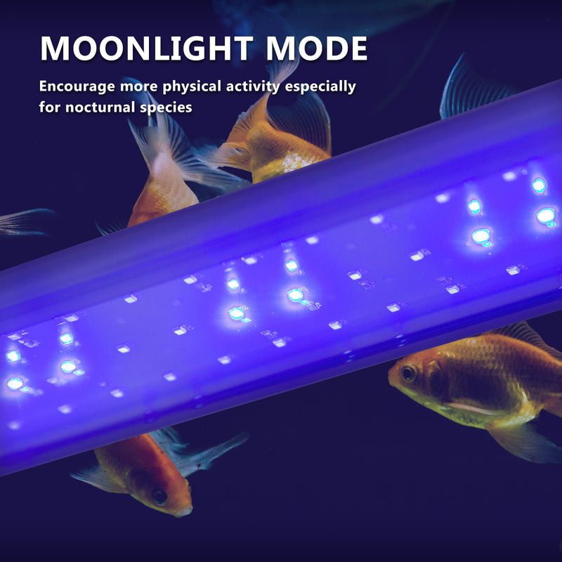 11W Aquarium Blue White LED Light for Tank 50-70cm