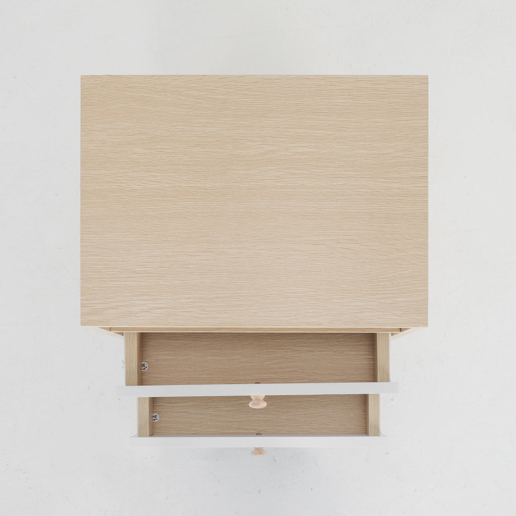 Bedside Table Side Storage Cabinet Nightstand Bedroom 2 Drawer ANYA OAK