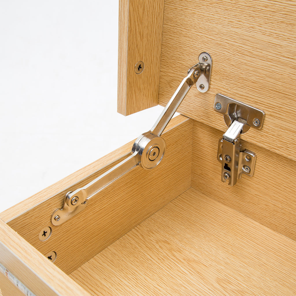 2X Bedside Table 2 Drawers RGB LED Bedroom Cabinet Nightstand Gloss AURORA OAK