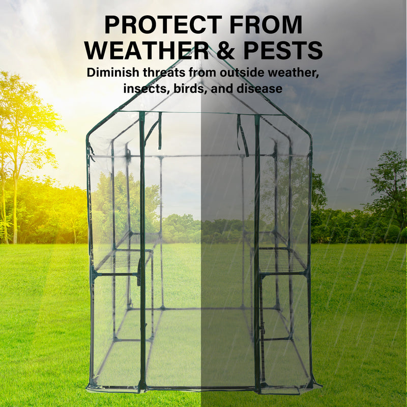 Home Ready Apex 190cm Garden Greenhouse Shed PVC Cover Only