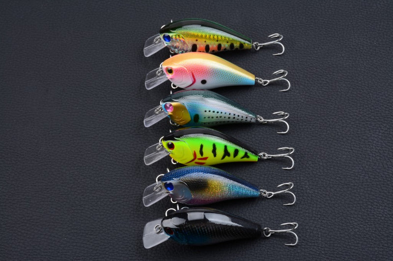 6x 8cm Popper Crank Bait Fishing Lure Lures Surface Tackle Saltwater