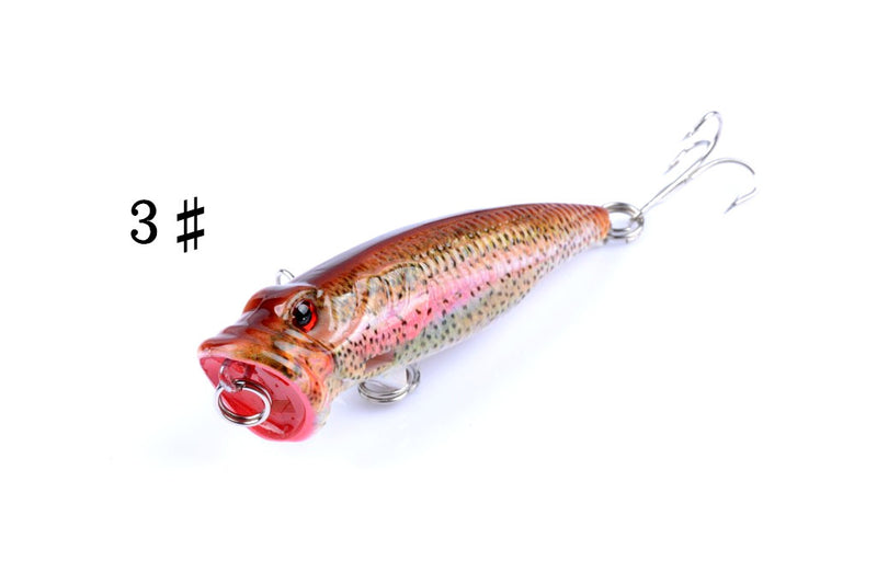 4X 6.5cm Popper Poppers Fishing Lure Lures Surface Tackle Fresh Saltwater