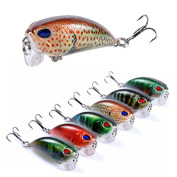 6x Popper Poppers 5.1cm Fishing Lure Lures Surface Tackle Fresh Saltwater