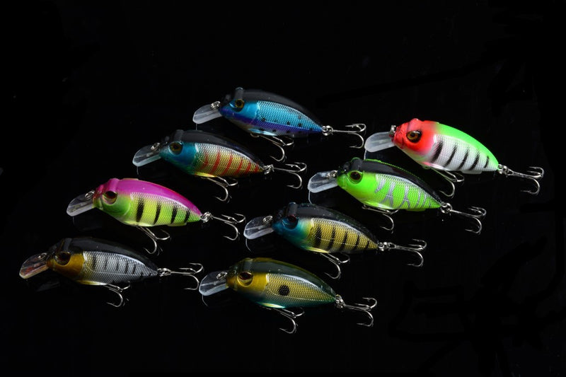 8x 7cm Popper Crank Bait Fishing Lure Lures Surface Tackle Saltwater