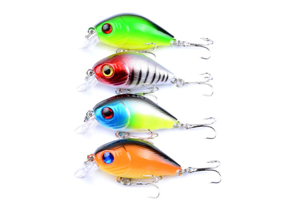 4x 5.5cm Popper Crank Bait Fishing Lure Lures Surface Tackle Saltwater