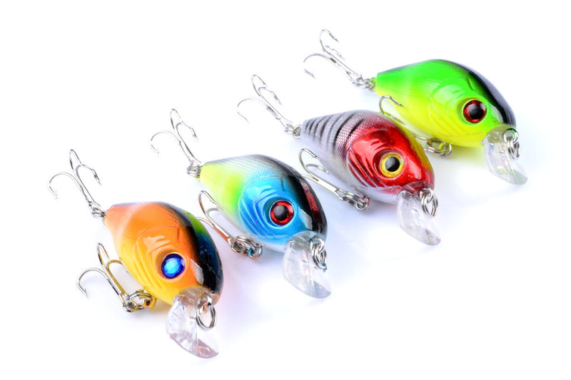 4x 5.5cm Popper Crank Bait Fishing Lure Lures Surface Tackle Saltwater