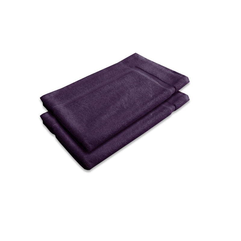 800GSM Set of 2 Cotton Bath Mat Plum