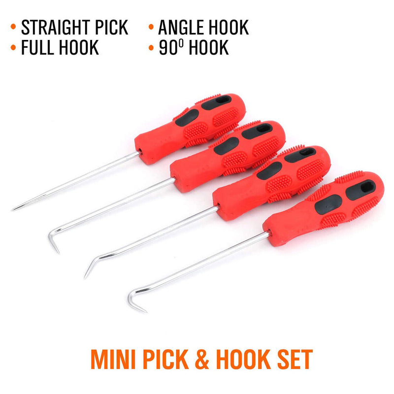 4x Car Pick and Hook Set O Ring Seal Remover Gasket Puller Remover Set