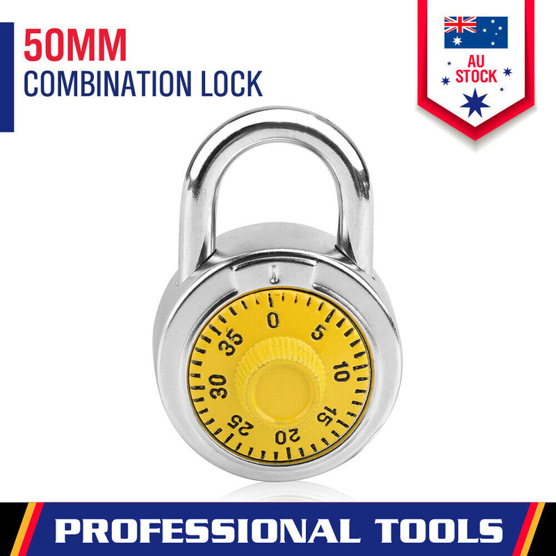 Lock Dial Combination Lock Gym Sports Locker Toolbox Case School Portable Au