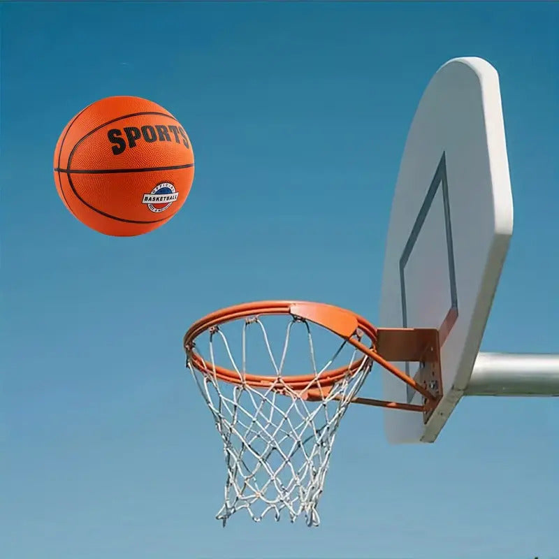 Classic Rubber Basketball Training Standard Size Downtown for NBA- Black/Orange