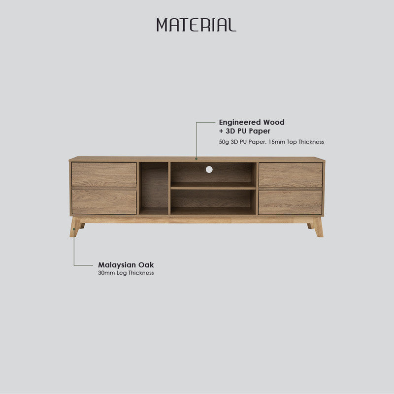 Hirado Entertainment TV Unit - Natural