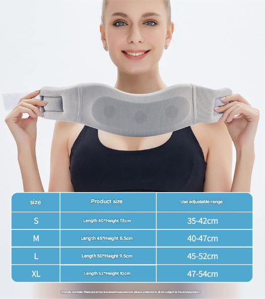 Size XL Light Blue Ergonomic Neck Support Brace - Soft Cervical Collar for Posture Correction and Pain Relief
