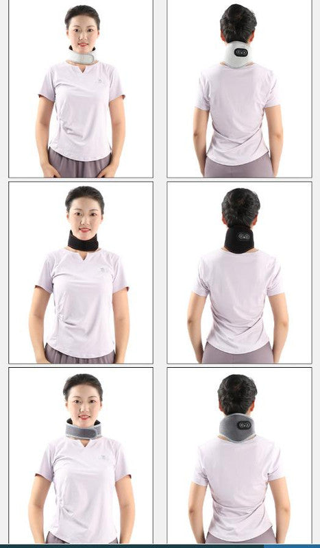 Dark Grey Heated Vibrating Neck Wrap - USB Powered Massager for Soothing Pain Relief with 3 Heat & 3 Vibration Modes