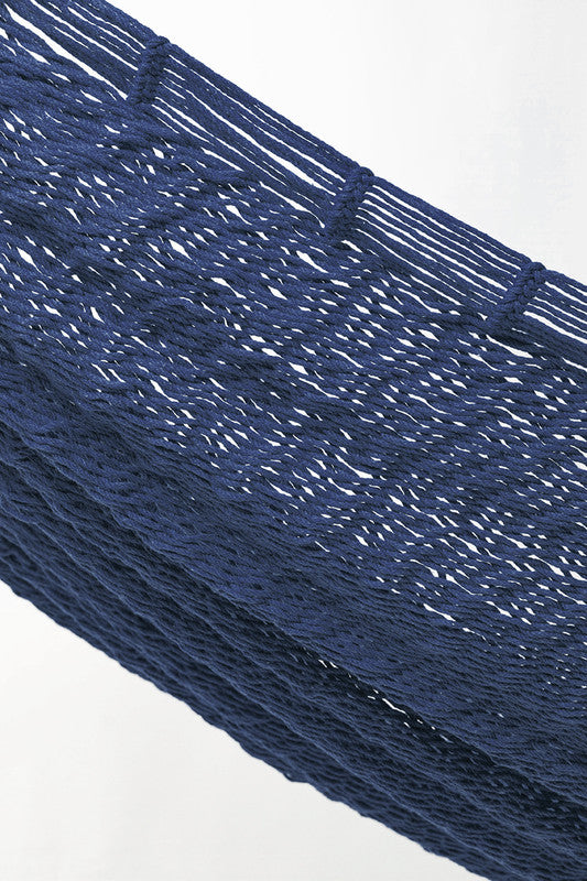 Outdoor undercover cotton Mayan Legacy hammock King size Blue