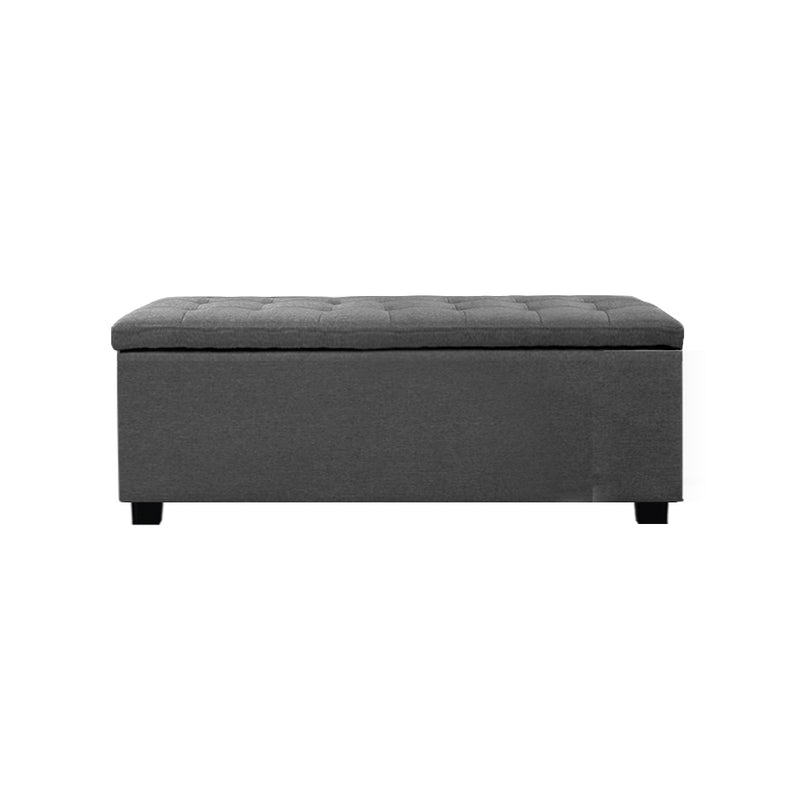 Artiss Large Fabric Storage Ottoman - Grey